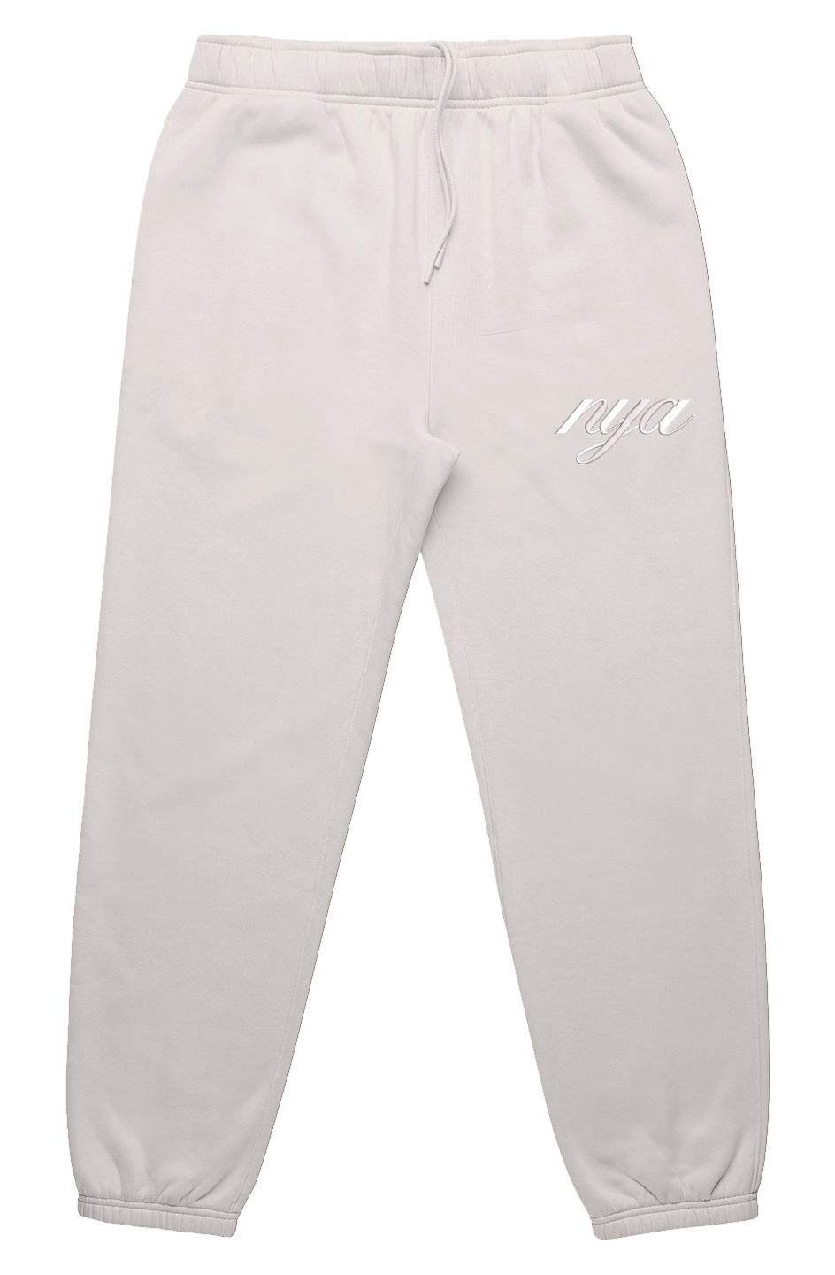EMB. WHT.  ELEGANCE BAGGY SWEATS