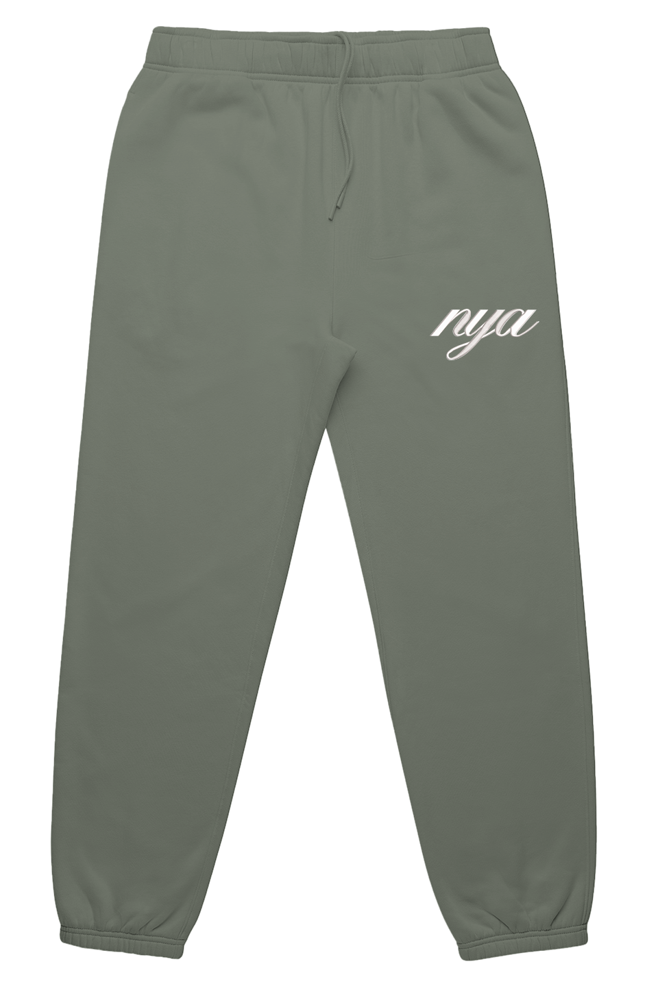 EMB. WHT.  ELEGANCE BAGGY SWEATS