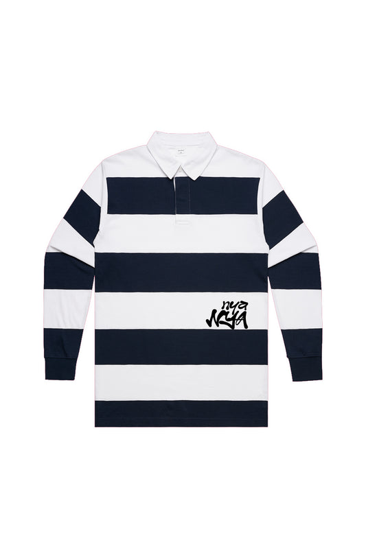 White/Navy Rugby Stripe Jersey