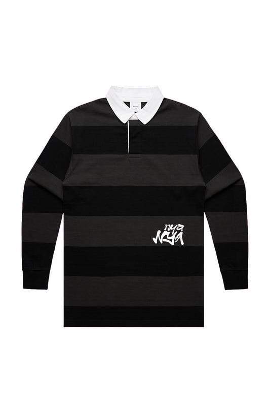 Black/Coal Rugby Stripe Jersey