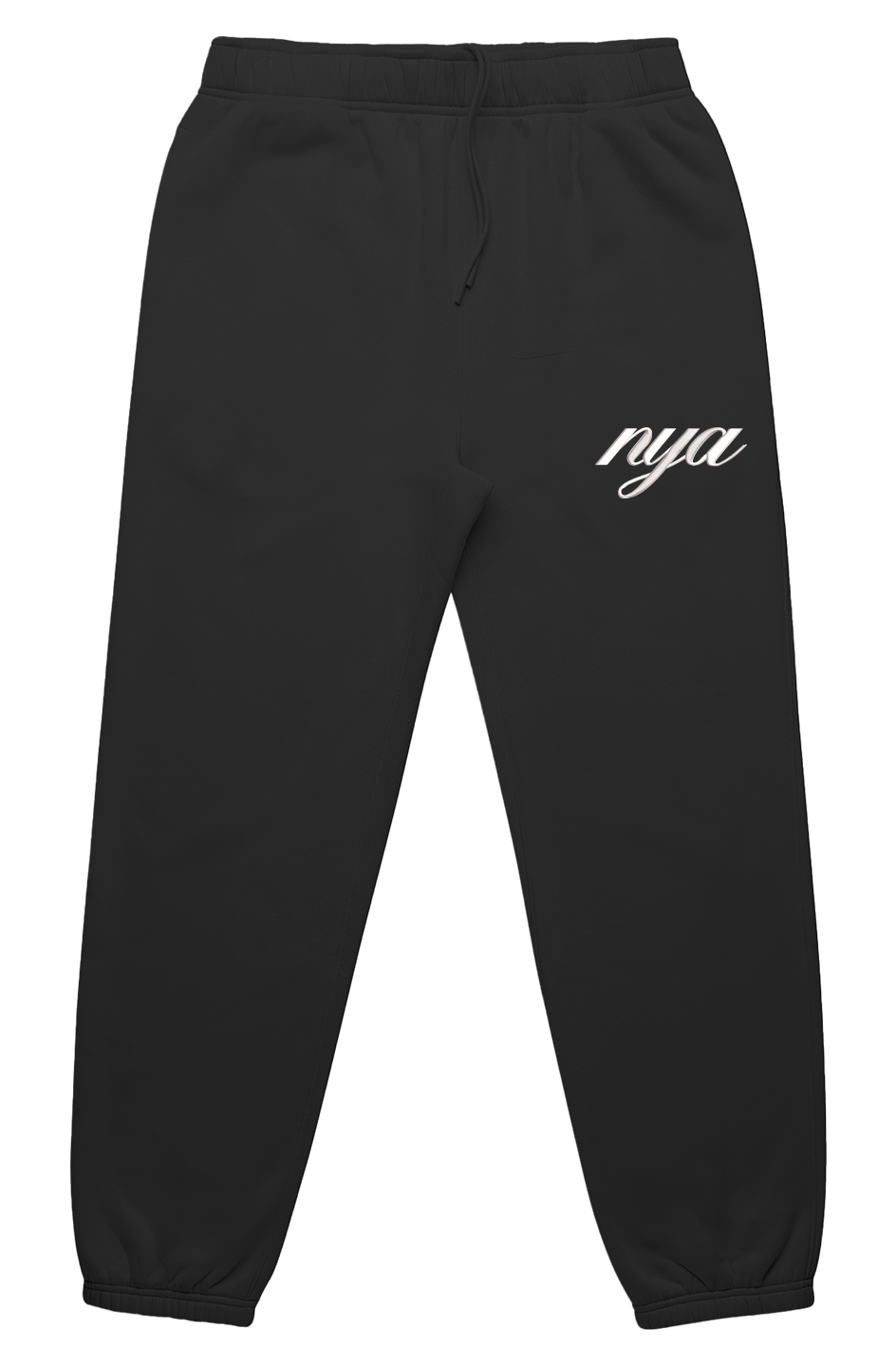 EMB. WHT.  ELEGANCE BAGGY SWEATS