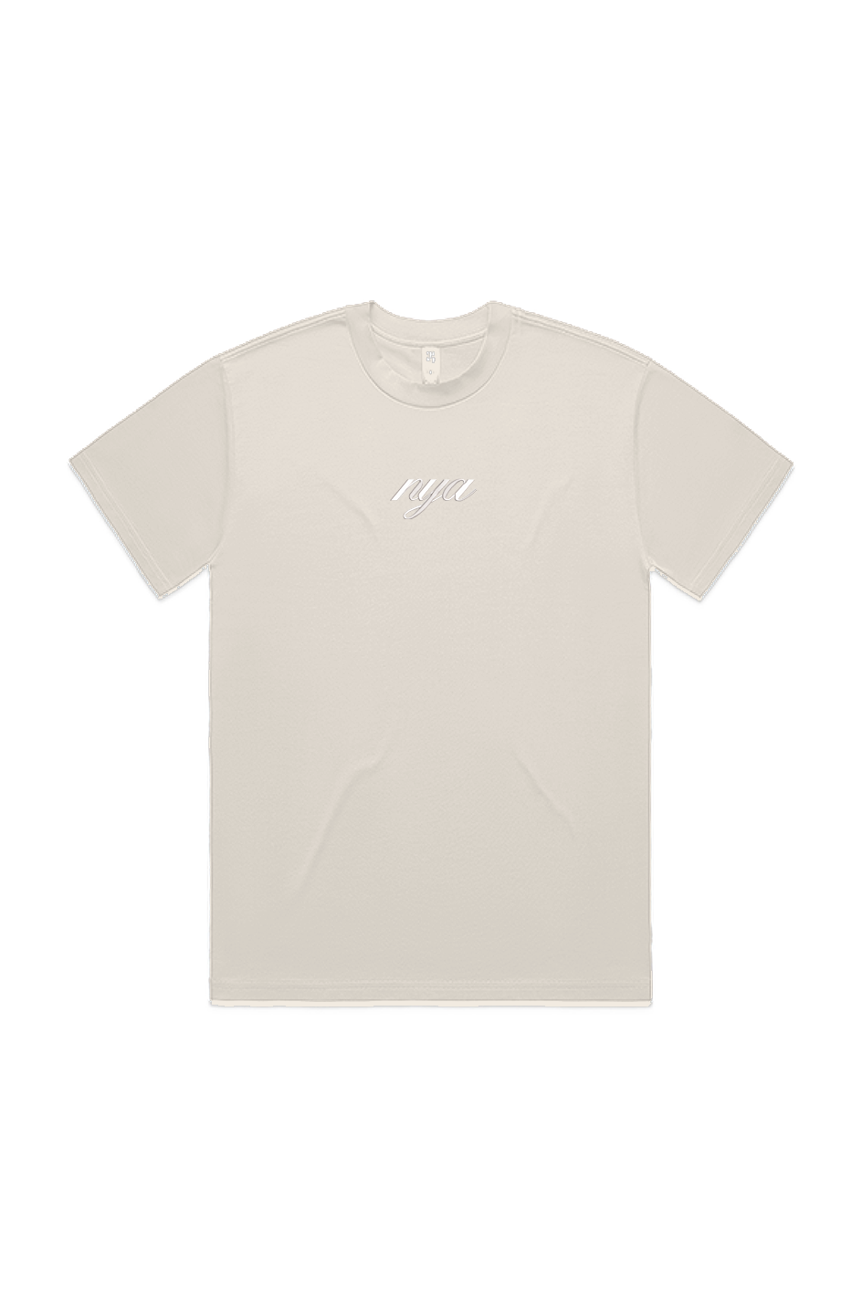 EMB. WHT.  ELEGANCE HEAVY TEE