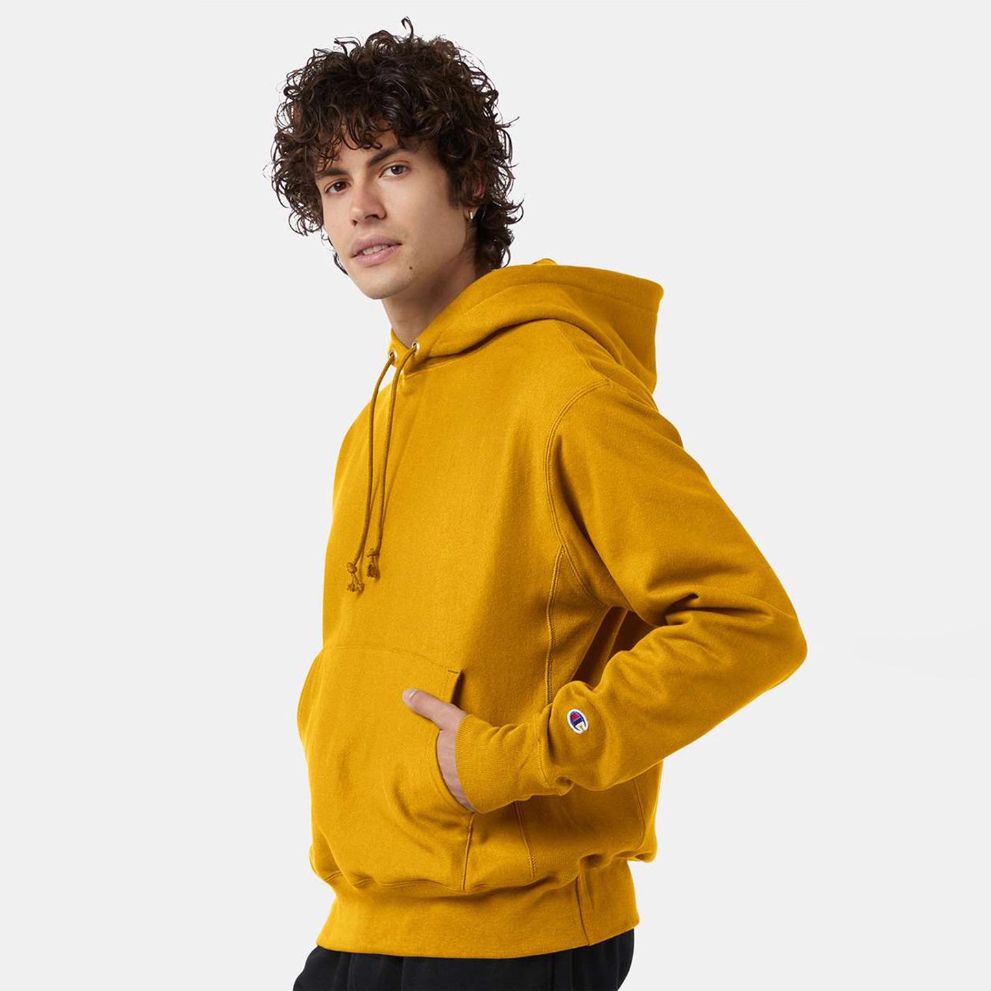 EMB. WHT.  NYAman NYA x CHAMPION HOODIE