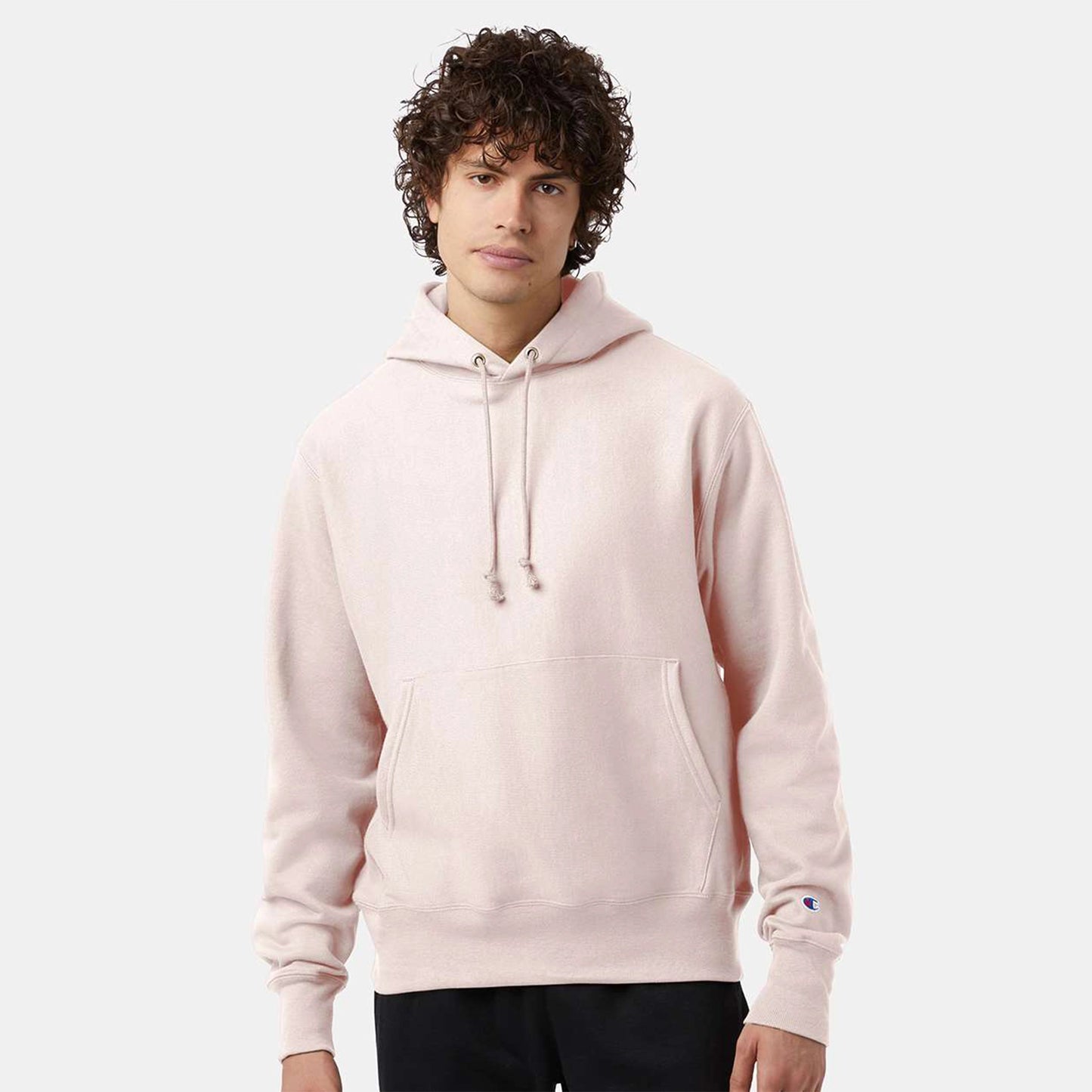 EMB. BLK.  NYA x CHAMPION LOGO HOODIE