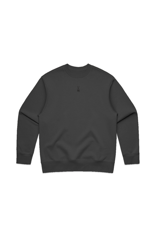 EMB. BLK. HEAVY LOGO SWEATSHIRT