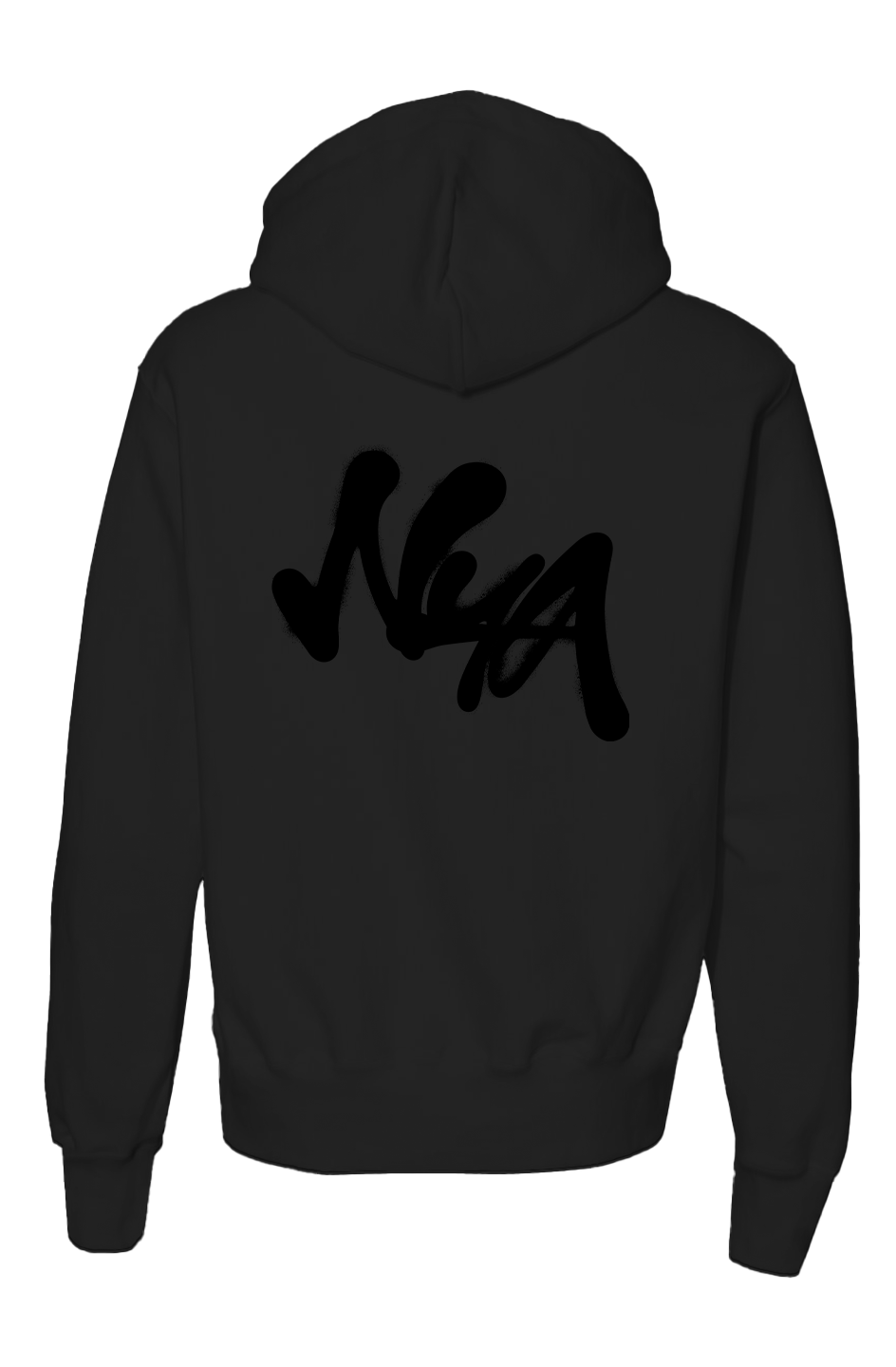 NYA x CHAMPION BLACK GRAFFITI HOODIE
