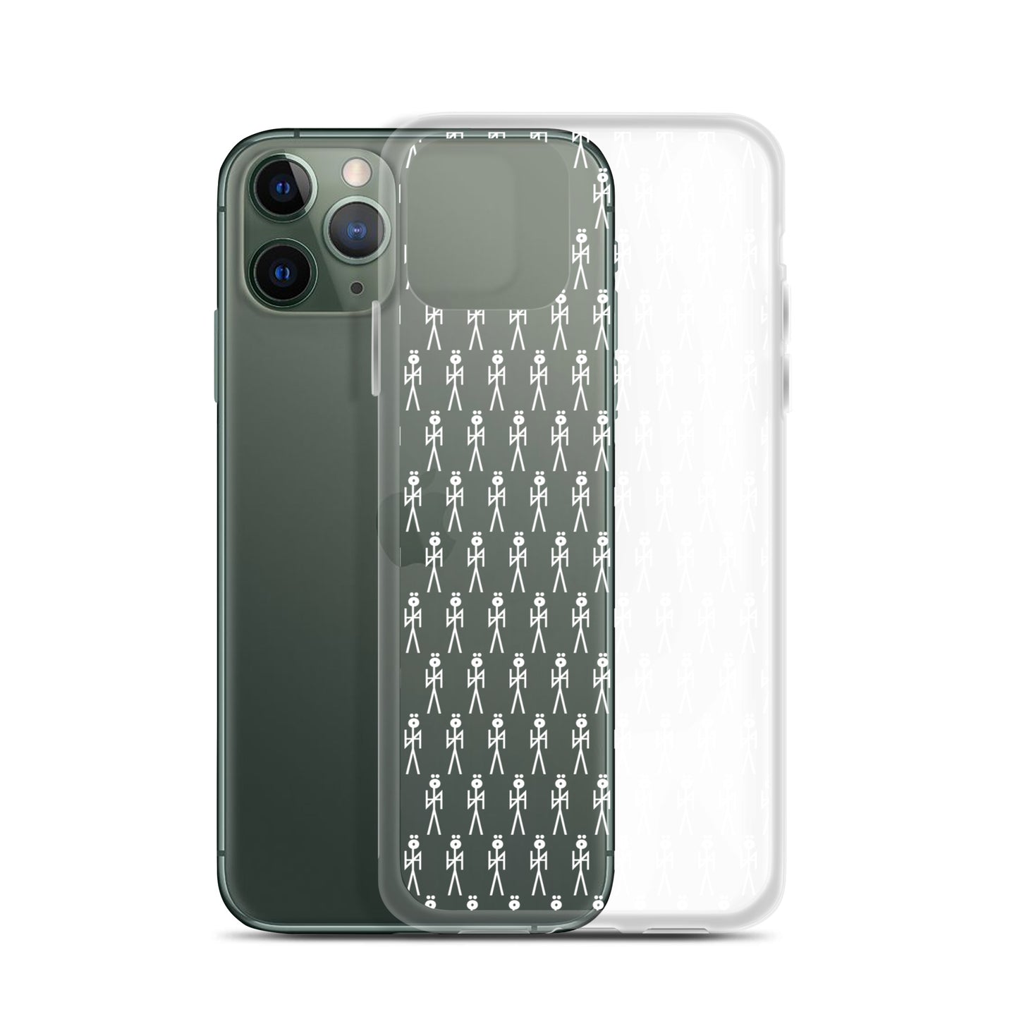 WHT. CLEAR MONOGRAM  NYAman IPHONE CASE