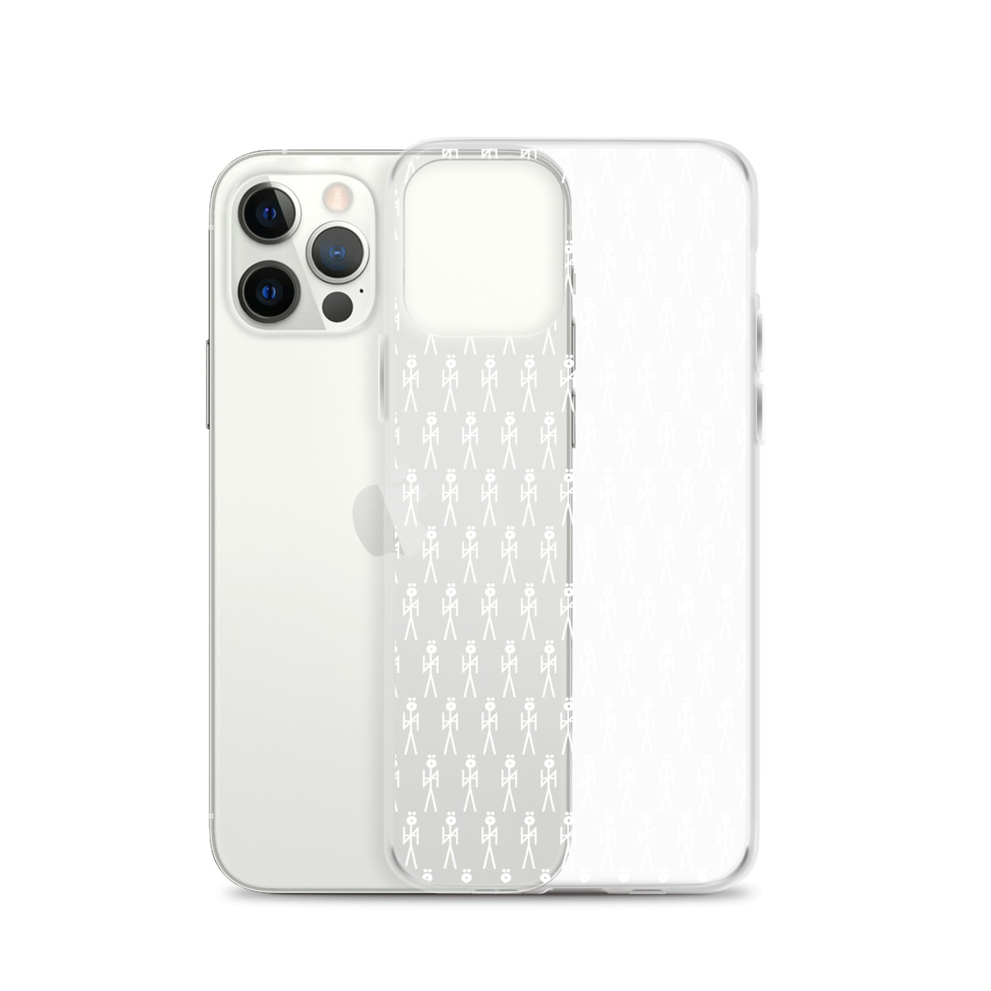 WHT. CLEAR MONOGRAM  NYAman IPHONE CASE