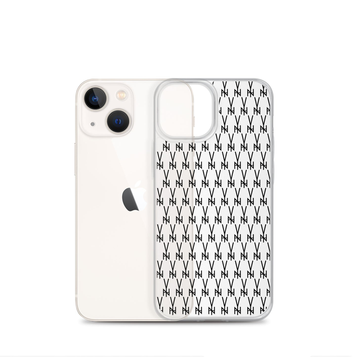 BLK. CLEAR  MONOGRAM IPHONE CASE