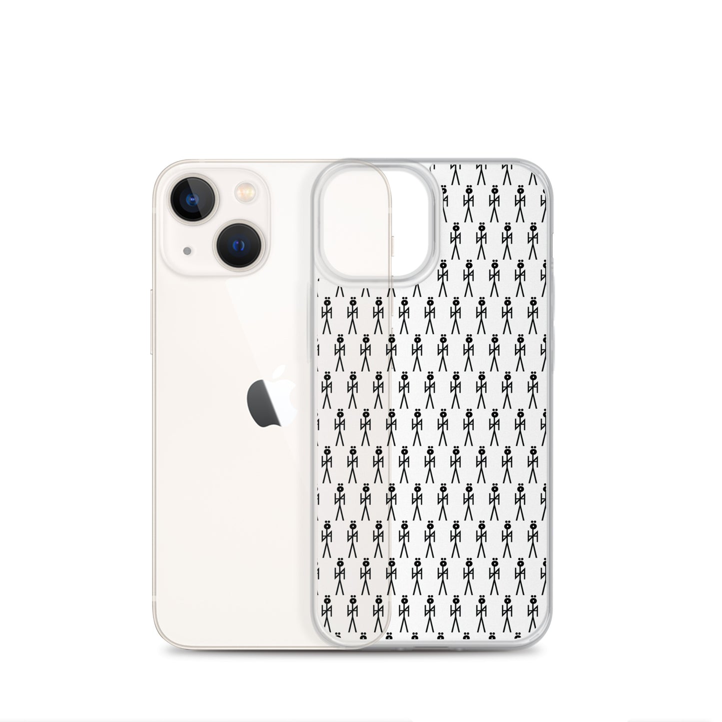 BLK. CLEAR MONOGRAM  NYAman IPHONE CASE