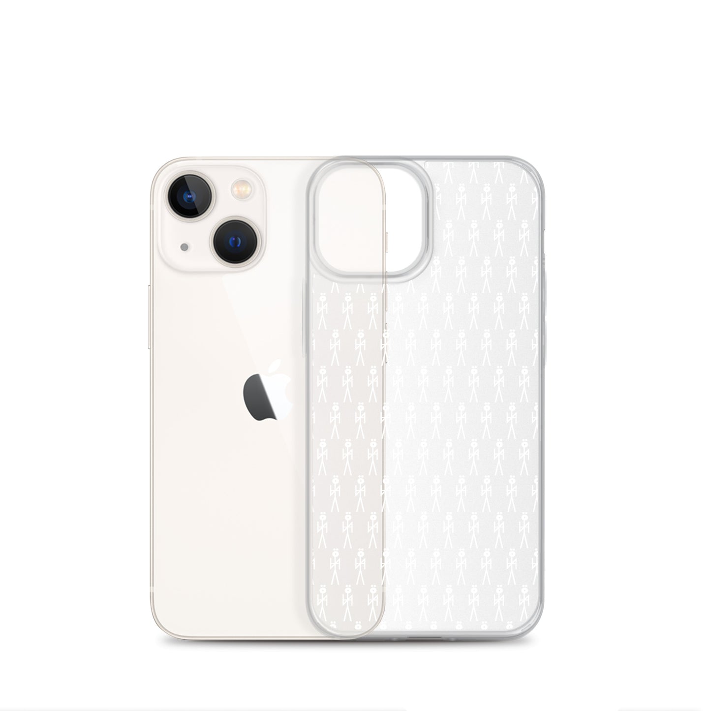 WHT. CLEAR MONOGRAM  NYAman IPHONE CASE