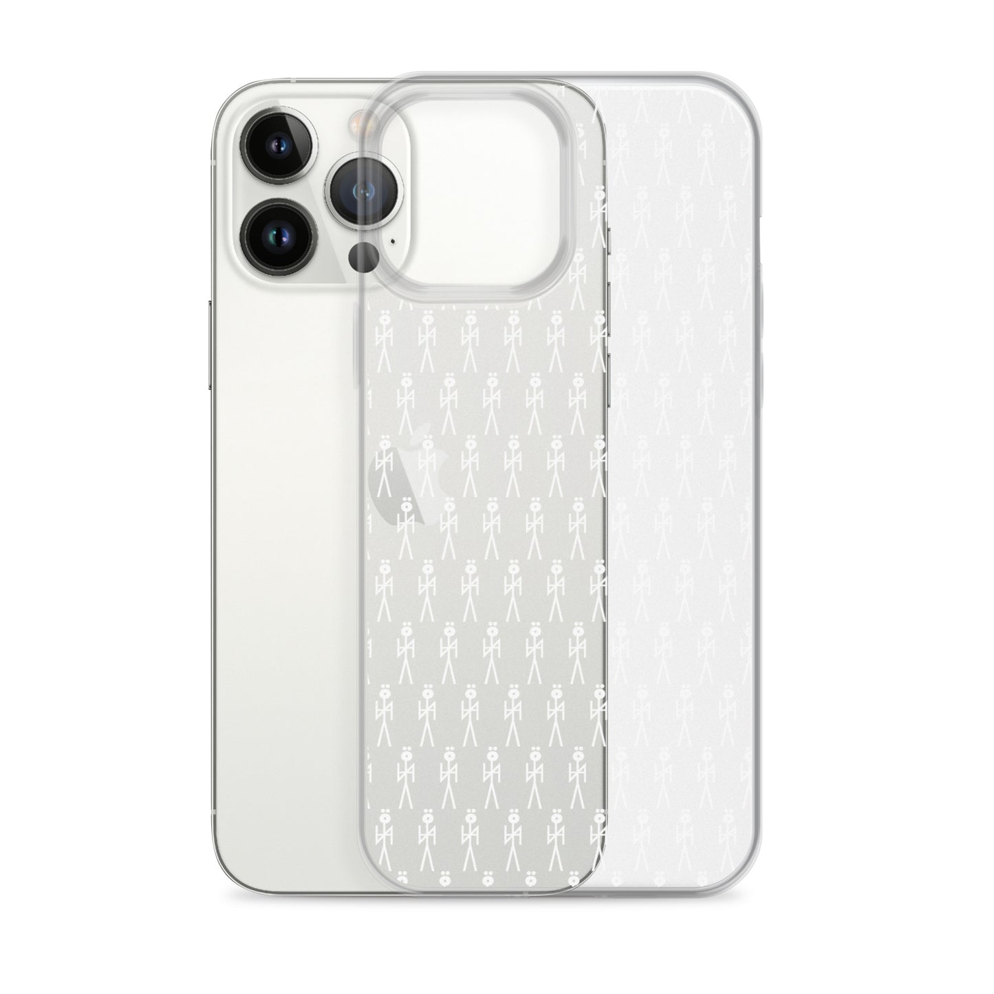 WHT. CLEAR MONOGRAM  NYAman IPHONE CASE