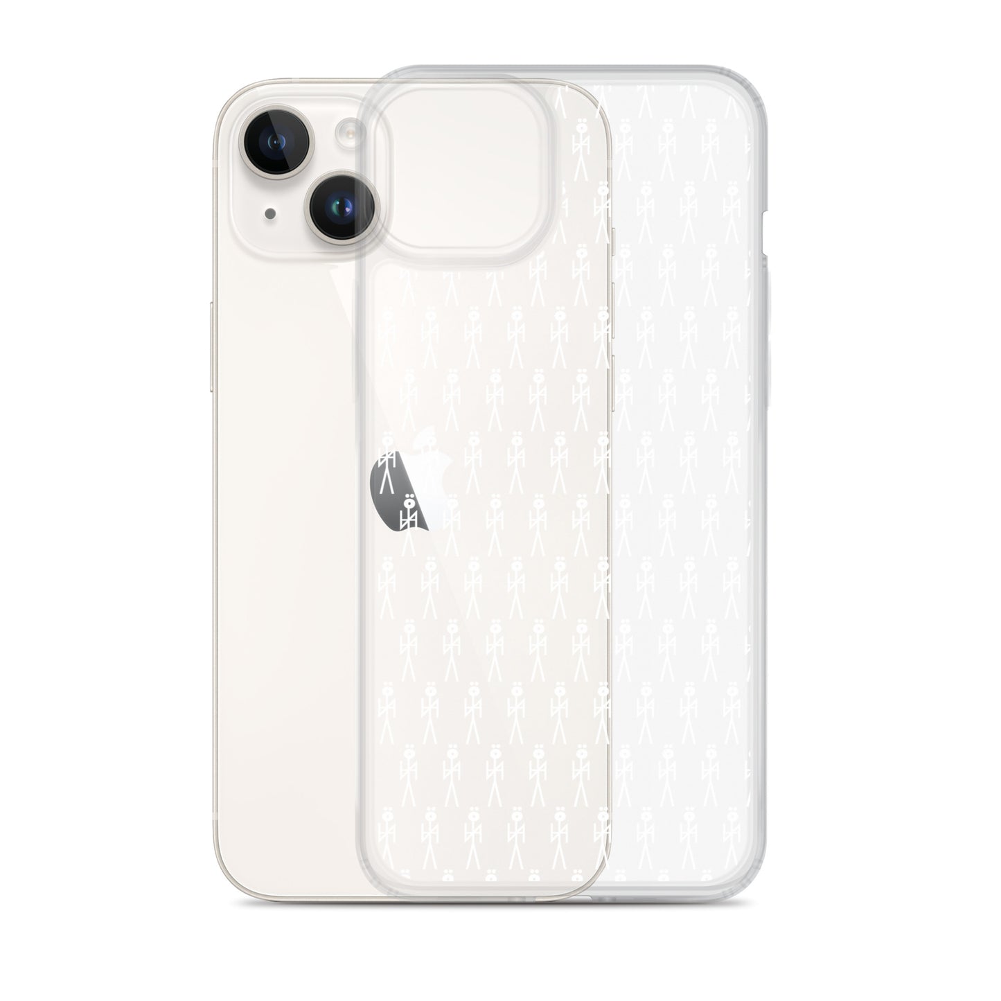 WHT. CLEAR MONOGRAM  NYAman IPHONE CASE