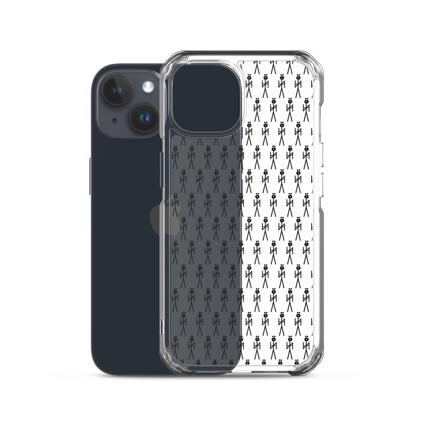 BLK. CLEAR MONOGRAM  NYAman IPHONE CASE