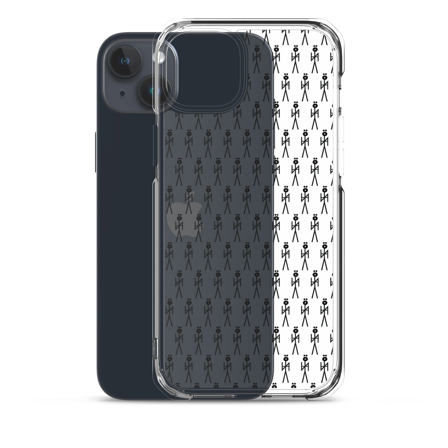 BLK. CLEAR MONOGRAM  NYAman IPHONE CASE