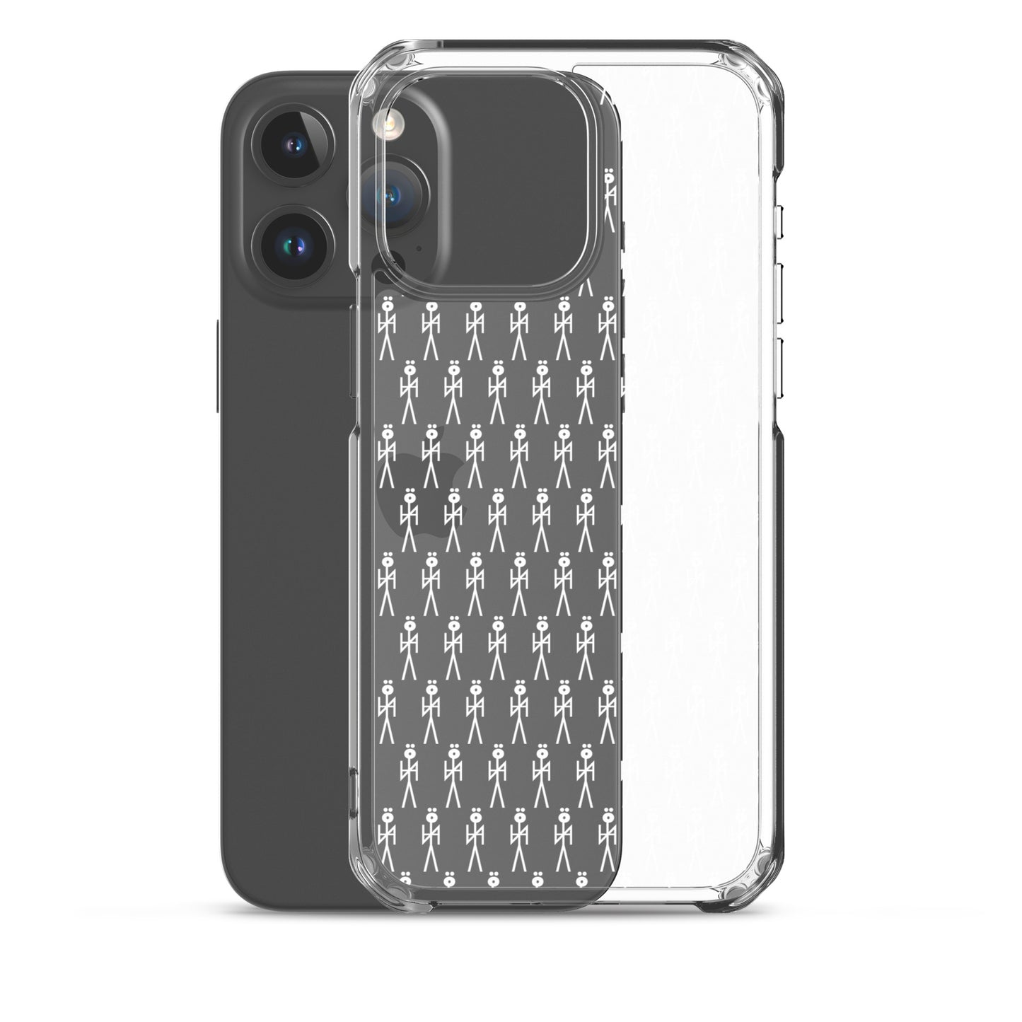 WHT. CLEAR MONOGRAM  NYAman IPHONE CASE