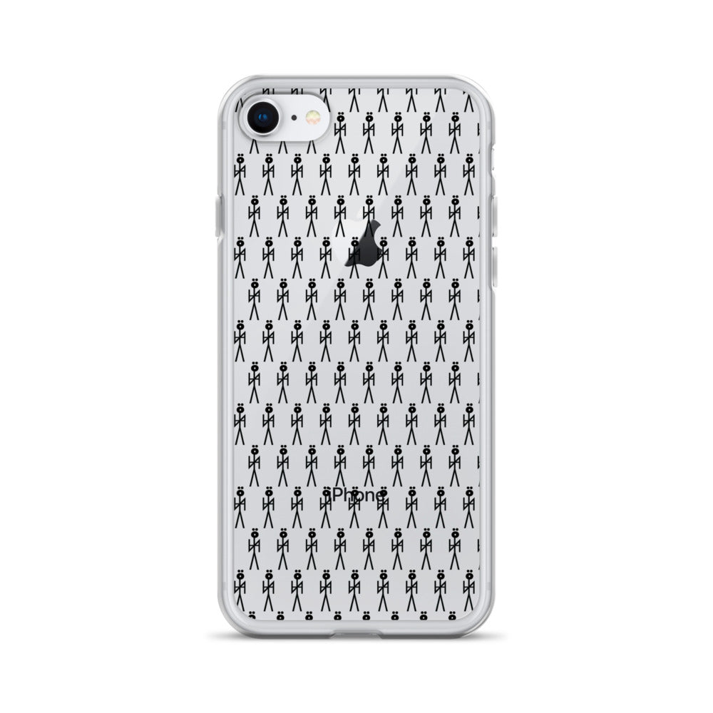 BLK. CLEAR MONOGRAM  NYAman IPHONE CASE