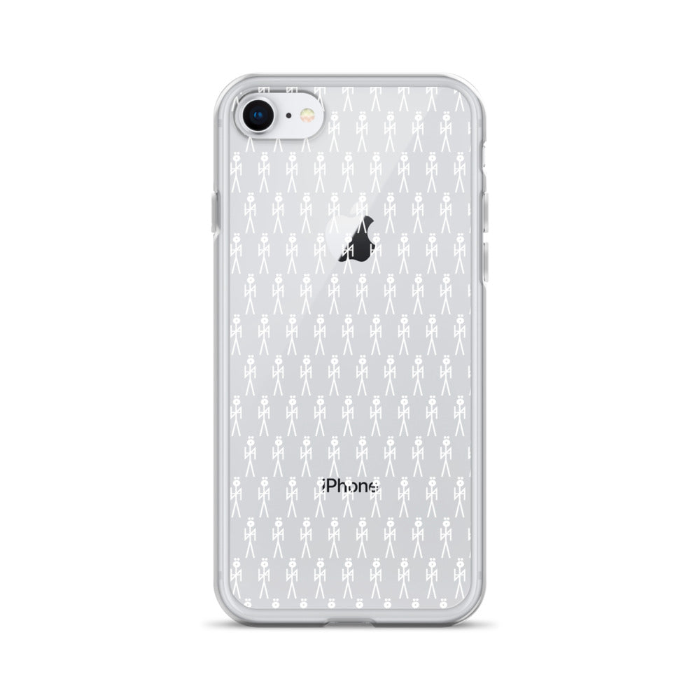 WHT. CLEAR MONOGRAM  NYAman IPHONE CASE