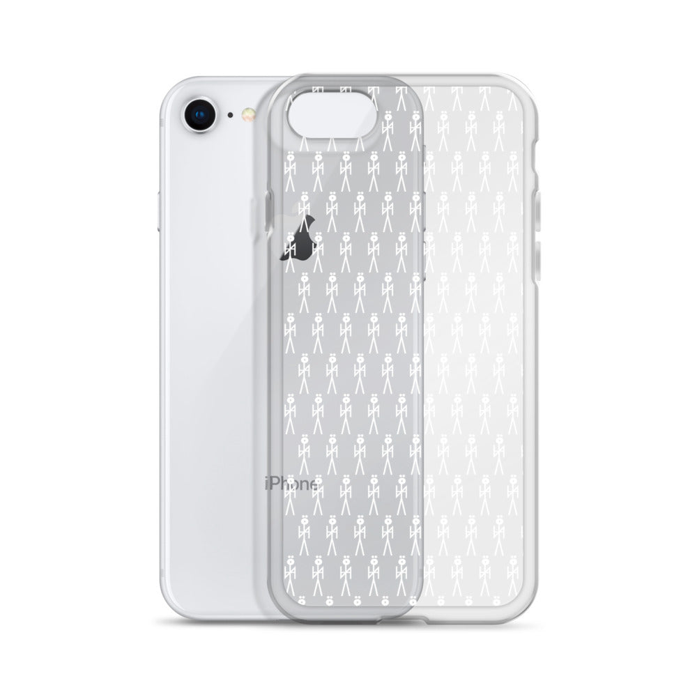 WHT. CLEAR MONOGRAM  NYAman IPHONE CASE