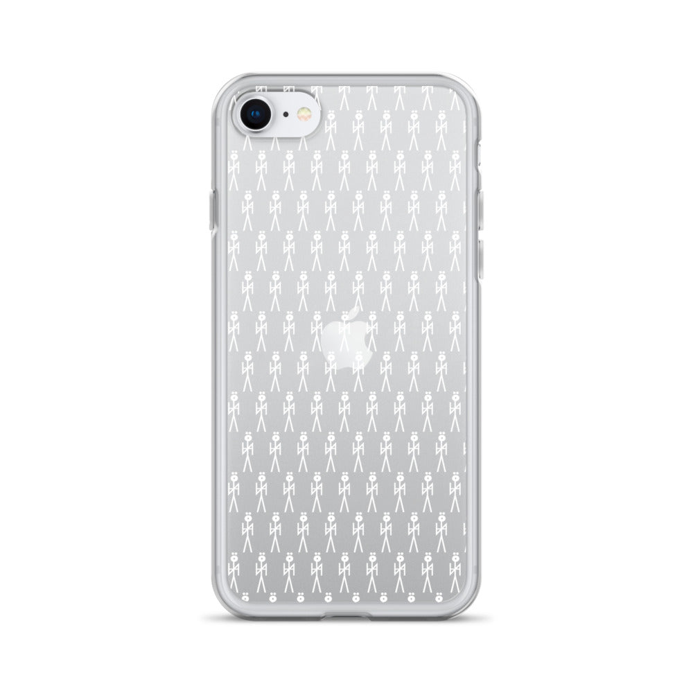 WHT. CLEAR MONOGRAM  NYAman IPHONE CASE