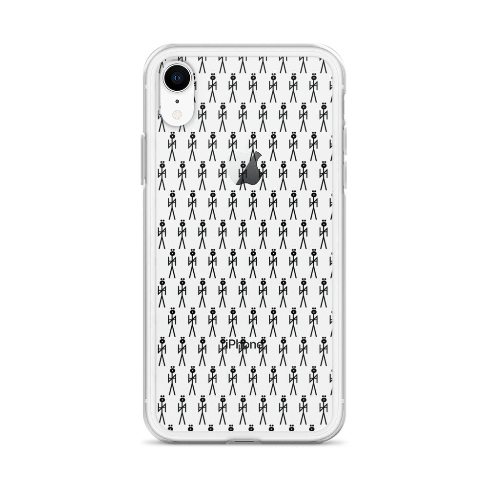 BLK. CLEAR MONOGRAM  NYAman IPHONE CASE