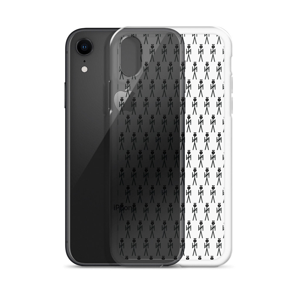 BLK. CLEAR MONOGRAM  NYAman IPHONE CASE