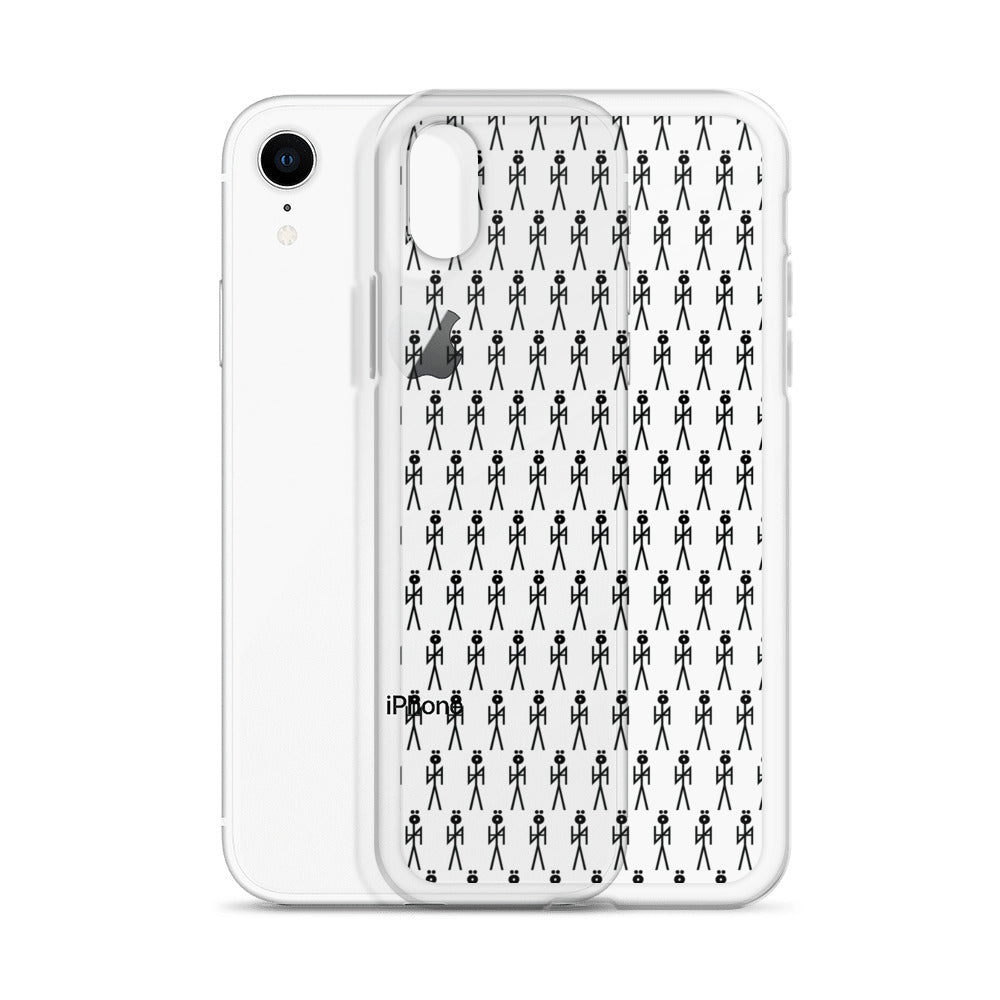 BLK. CLEAR MONOGRAM  NYAman IPHONE CASE