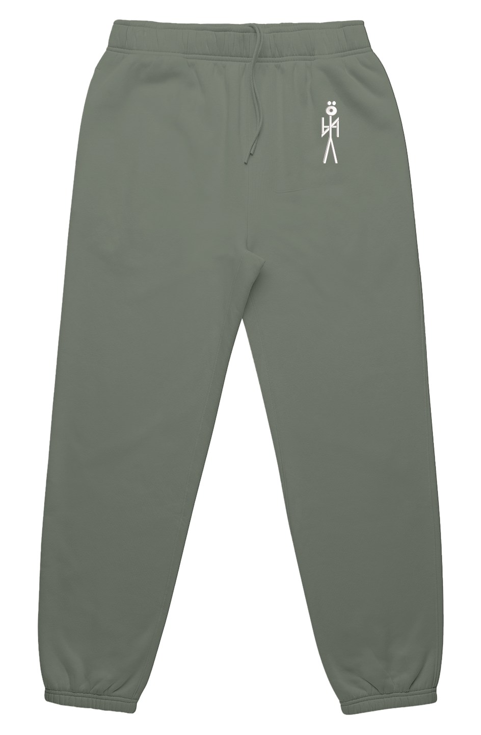 EMB. WHT.  NYAman BAGGY SWEATS