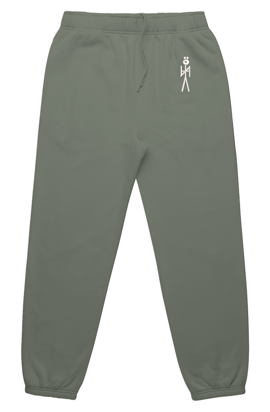 EMB. WHT.  NYAman BAGGY SWEATS