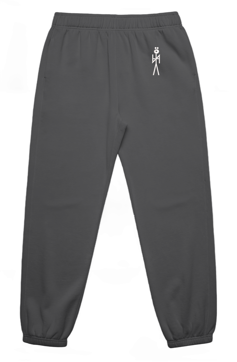 EMB. WHT.  NYAman BAGGY SWEATS