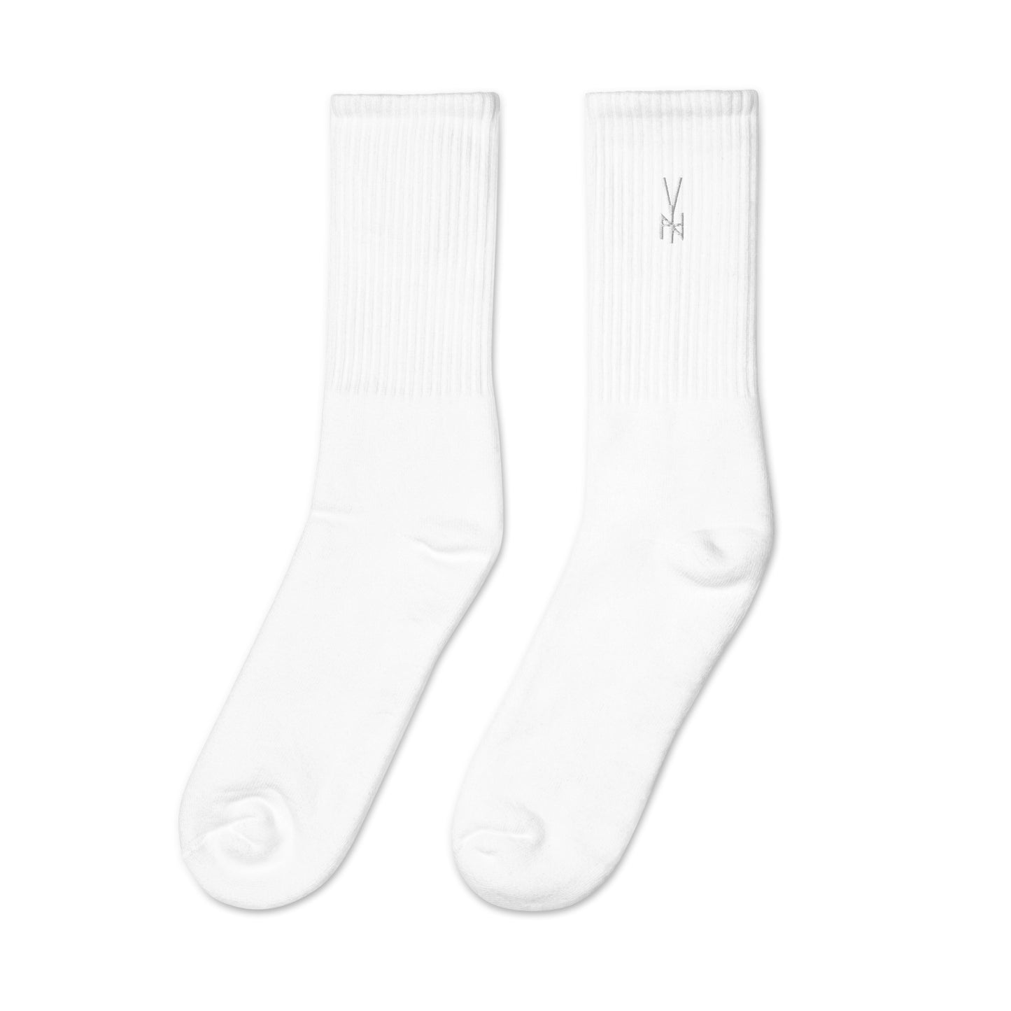 EMB. WHT.  LOGO SOCKS