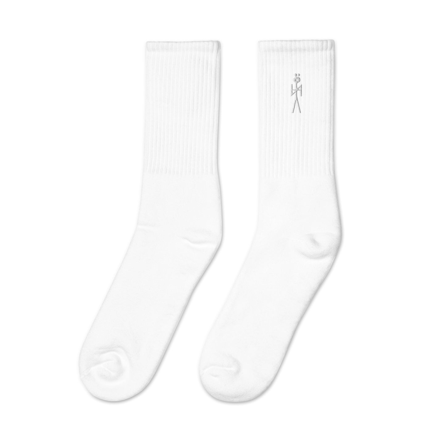 EMB. WHT.  NYAman SOCKS