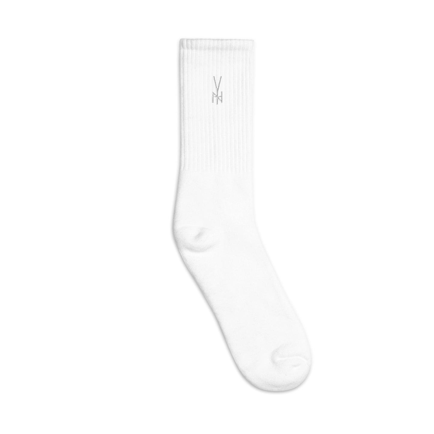 EMB. WHT.  LOGO SOCKS