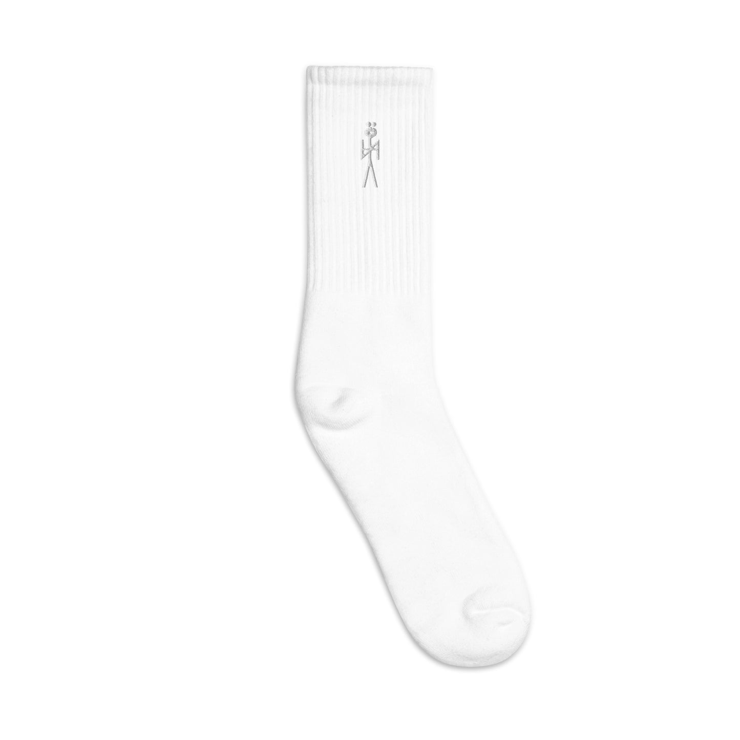 EMB. WHT.  NYAman SOCKS
