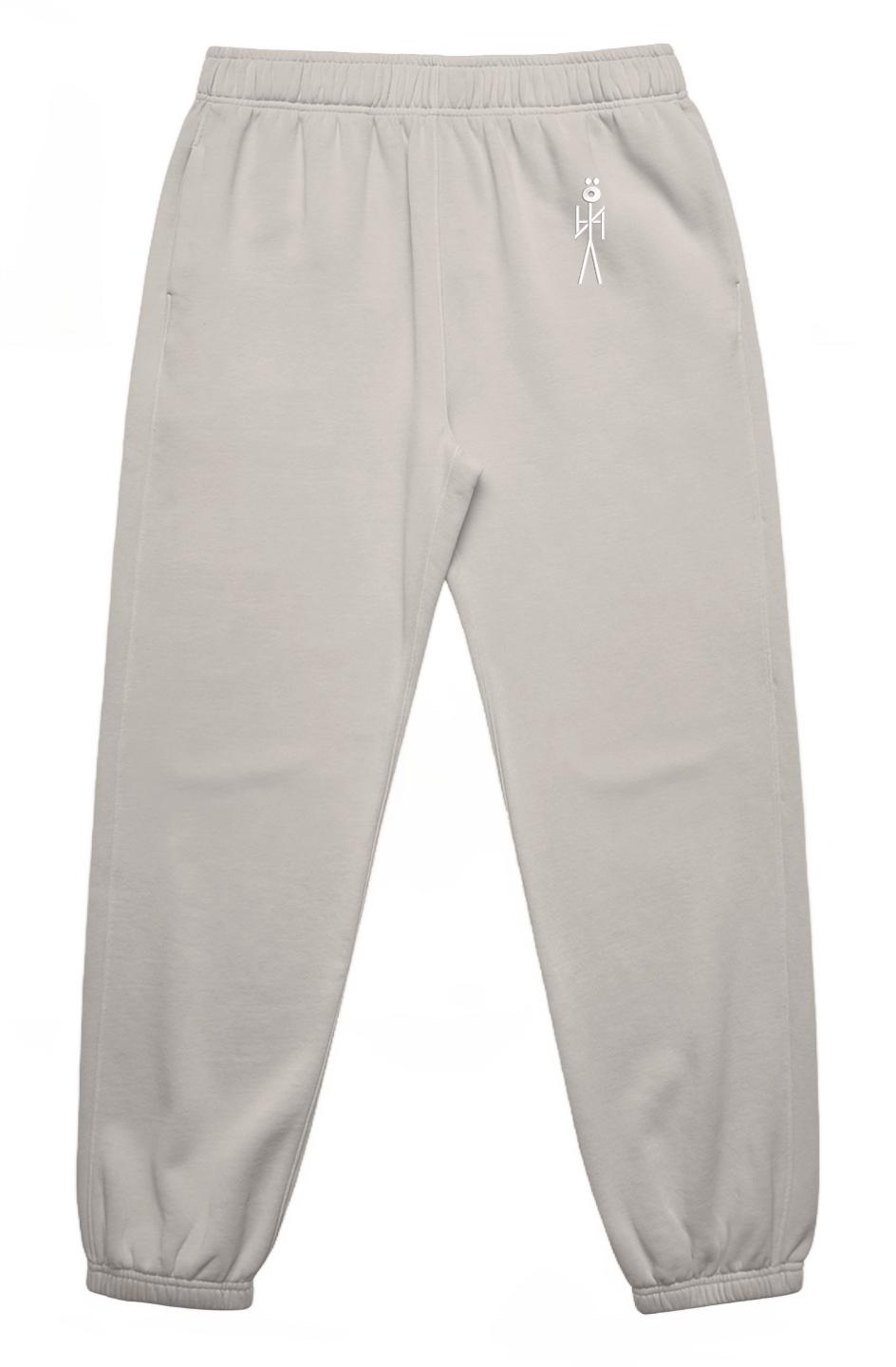 EMB. WHT.  NYAman BAGGY SWEATS