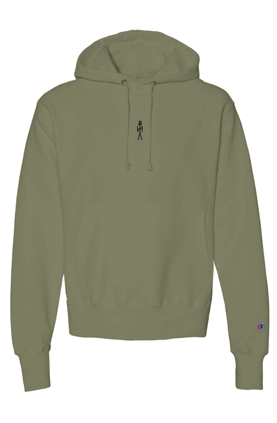 EMB. BLK.  NYAman NYA x CHAMPION HOODIE