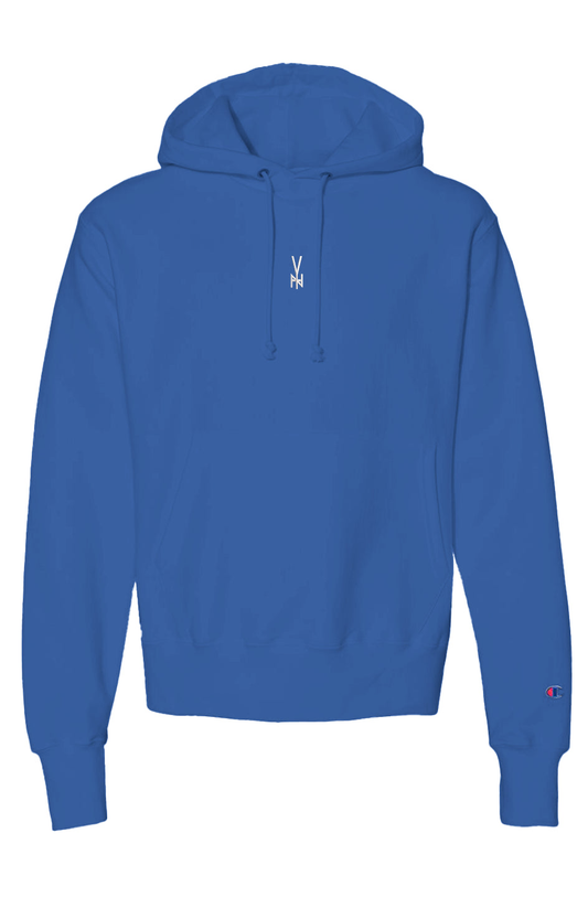 EMB. WHT.  NYA x CHAMPION LOGO HOODIE