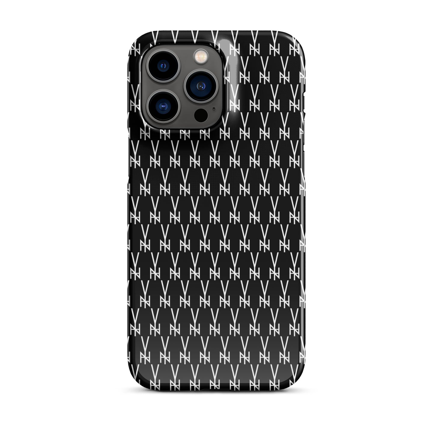 BLK.  MONOGRAM IPHONE SNAP CASE