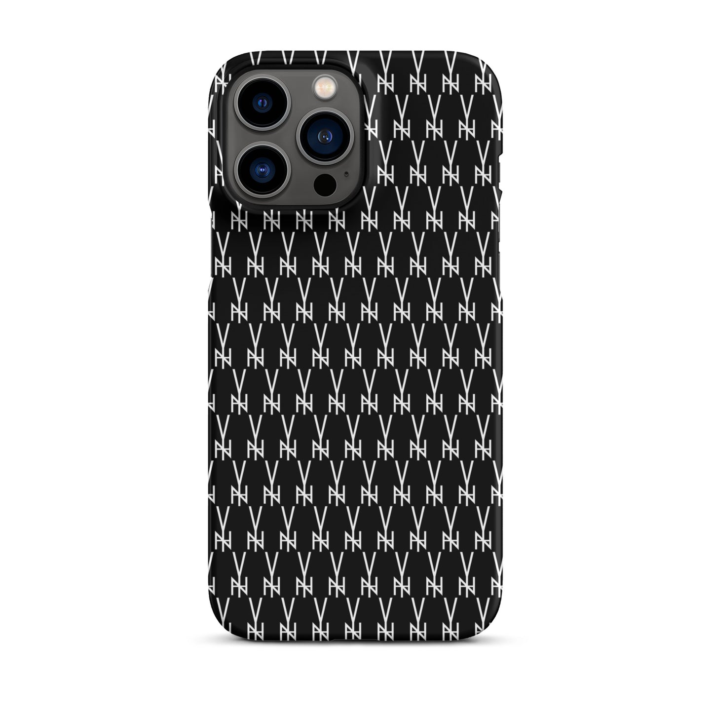 BLK.  MONOGRAM IPHONE SNAP CASE